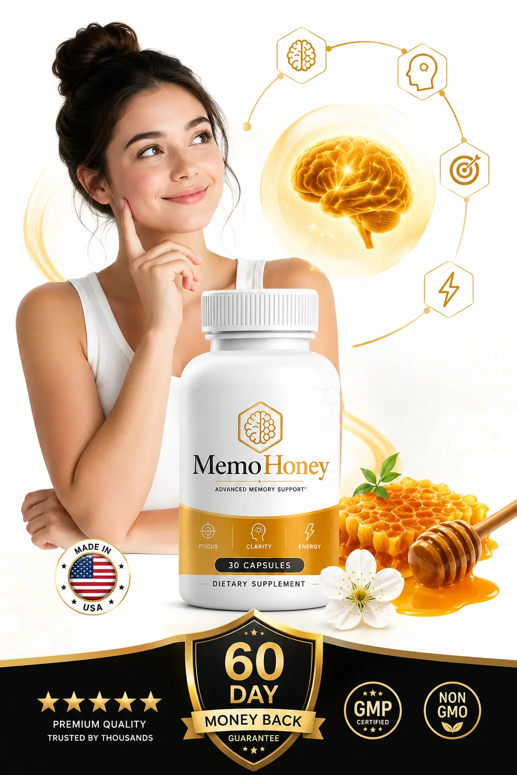 MemoHoney Advanced Memory & Focus Support Capsules